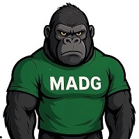 Mad Gorilla Coin Logo - The meme Cryptocurrency token with Utility.