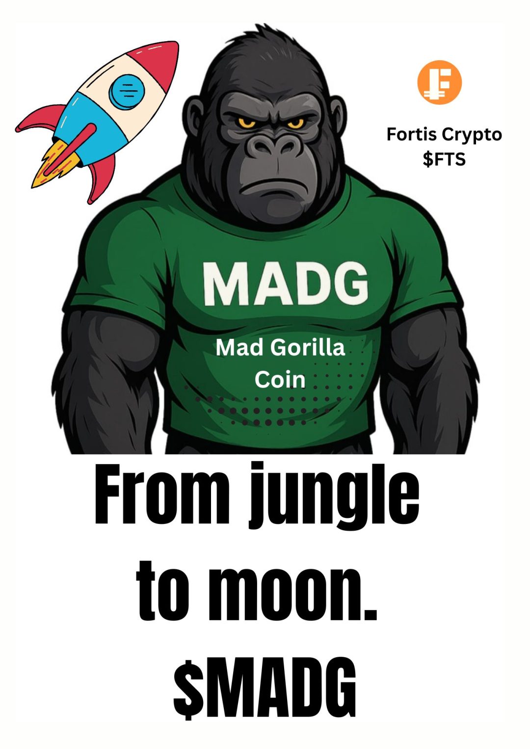 From jungle to moon. $MADG meme coin From jungle to moon. $MADG meme coin