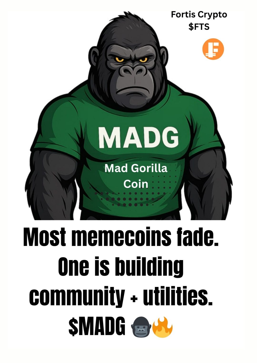 Most memecoins fade. One is building community + utilities. $MADG 🦍🔥 Most memecoins fade. One is building community + utilities. $MADG 🦍🔥