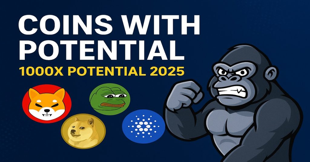 image of meme coins for the article coins with potential 