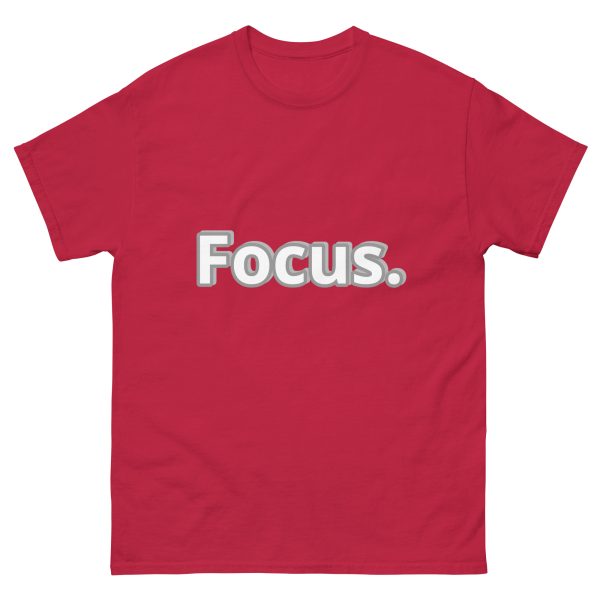 Motivational Quote Cool cardinal T shirt with word Focus