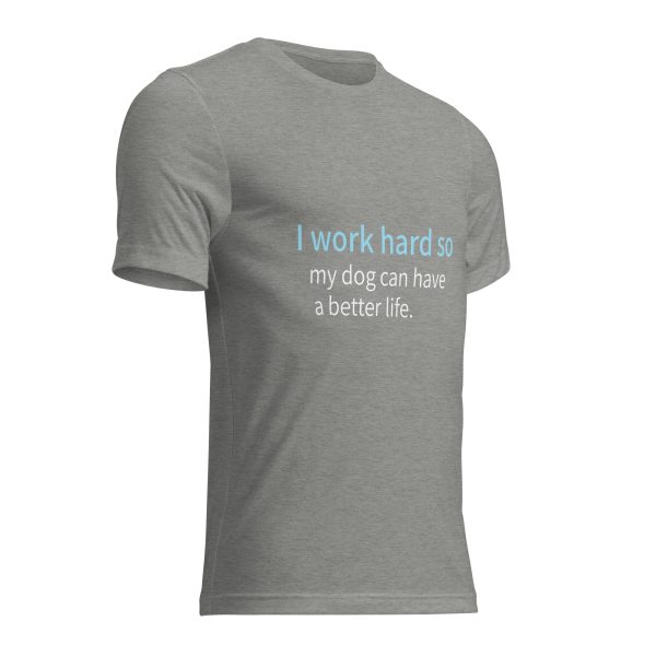 Grey T shirt with Funny saying I work so hard