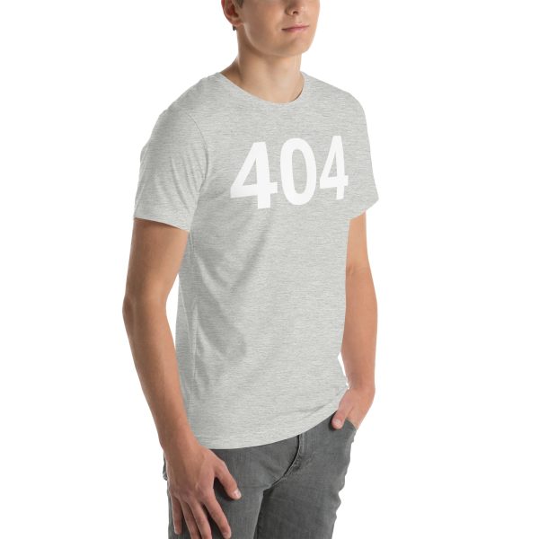 light grey 404 Funny T Shirt – Error Humor Tee at Mad Gorilla Shop