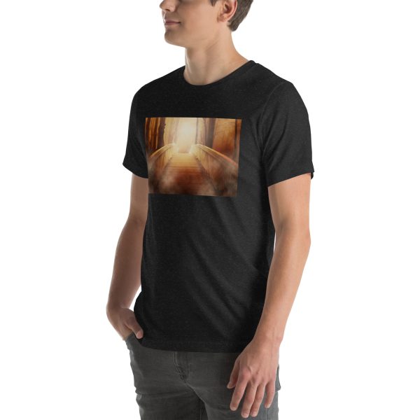 Bridge in the Forest Graphic Unisex T-shirt - Image 4