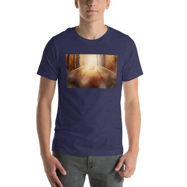 Bridge in the Forest Graphic Unisex T-shirt Navy