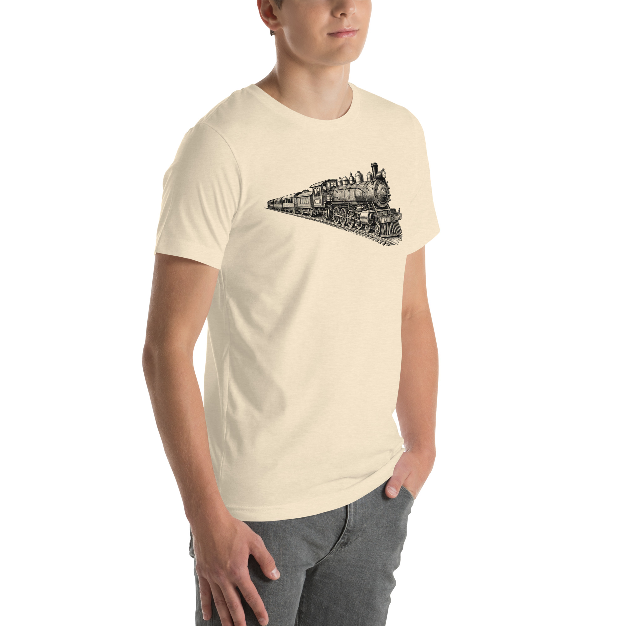 Old Train Graphic Unisex t-shirt 64 Old Train Graphic Unisex t-shirt - Image 64