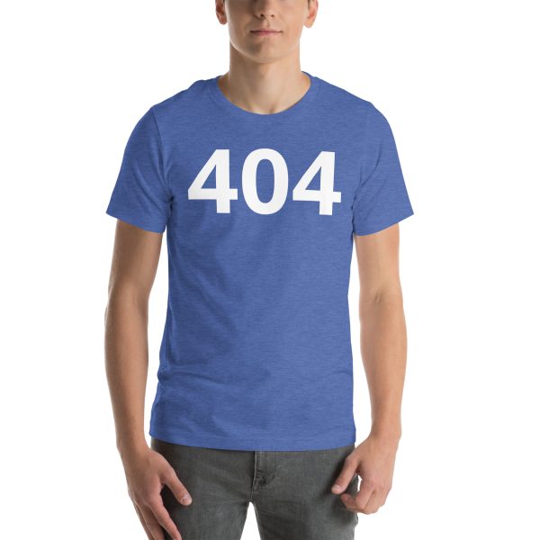 true royal blue 404 Funny T Shirt – Error Humor Tee at Mad Gorilla Shop