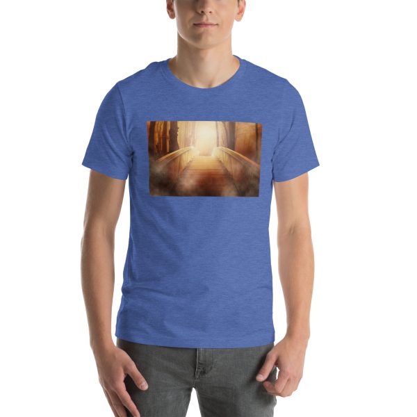 Bridge in the Forest Graphic Unisex T-shirt Royal Blue