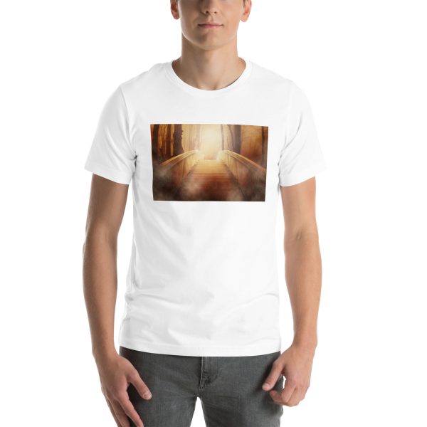 Bridge in the Forest Graphic Unisex T-shirt white