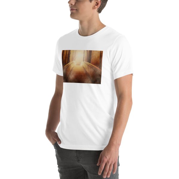 Bridge in the Forest Graphic Unisex T-shirt - Image 70