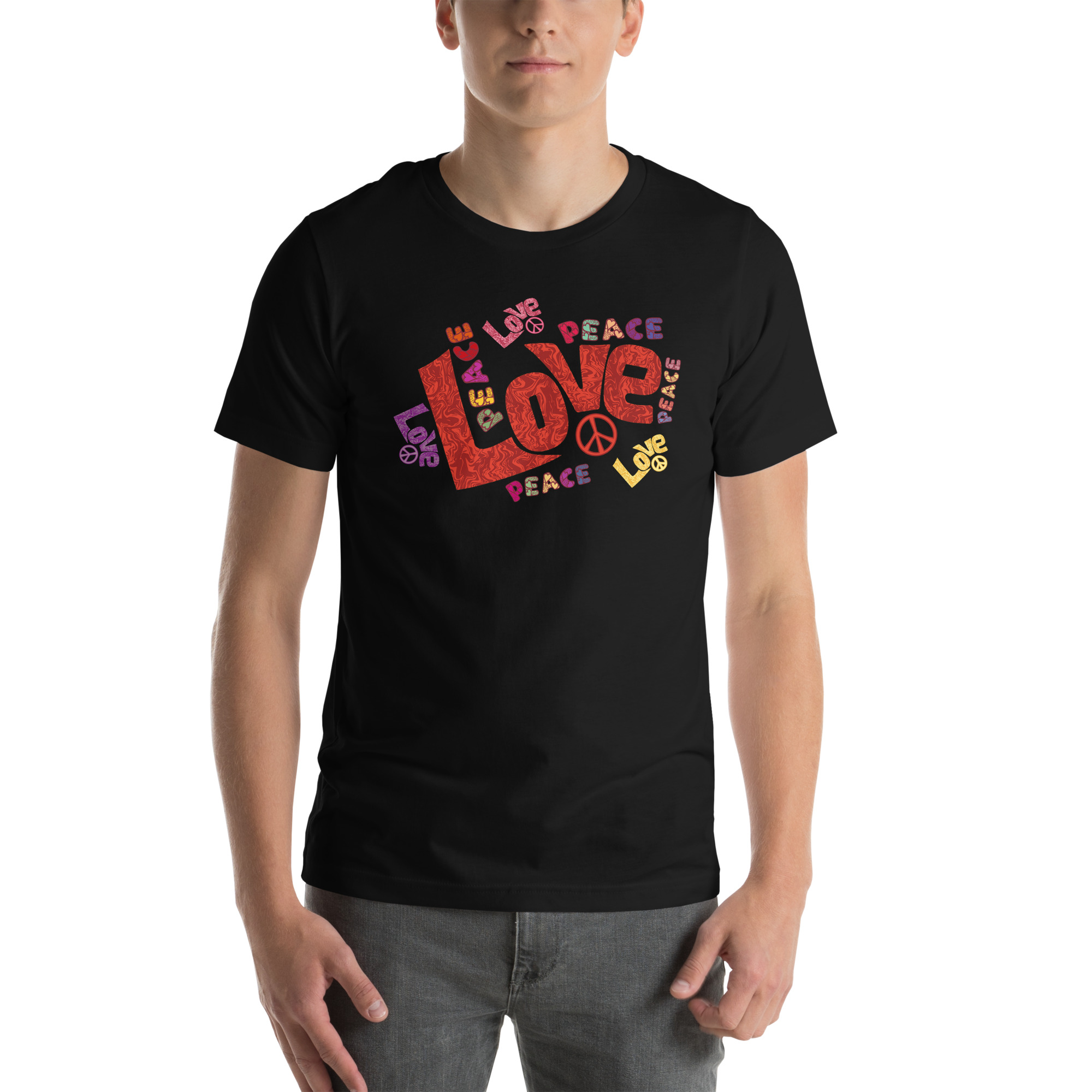 Peace and Love Sign and Art Unisex t-shirt 7 Peace and Love Sign and Art  Unisex t-shirt - Image 7