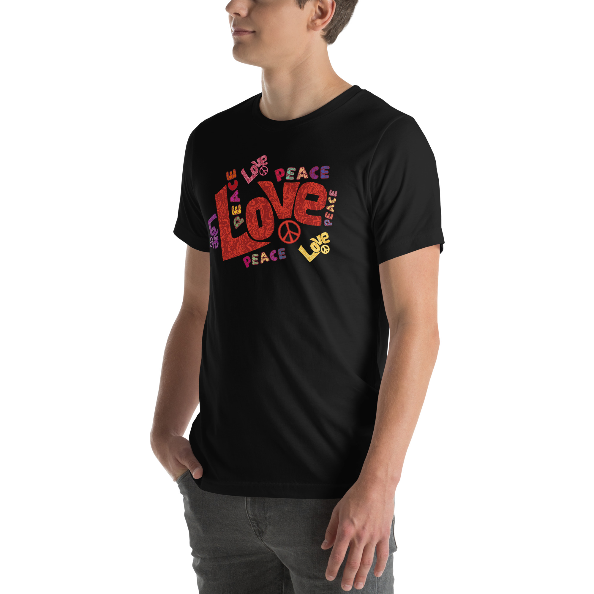 Peace and Love Sign and Art Unisex t-shirt 10 Peace and Love Sign and Art  Unisex t-shirt - Image 10