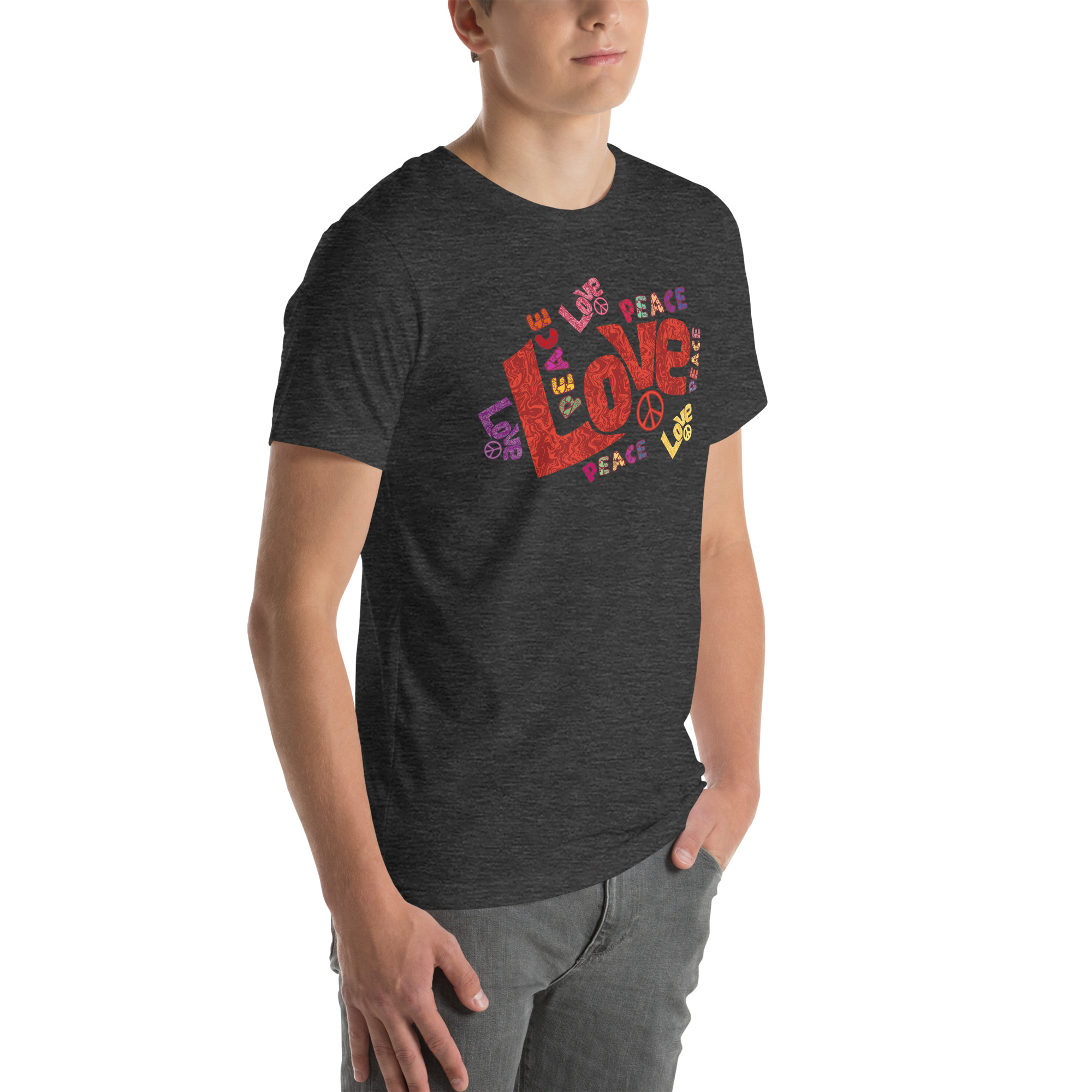 Peace and Love Sign and Art Unisex t-shirt 60 Peace and Love Sign and Art  Unisex t-shirt - Image 60