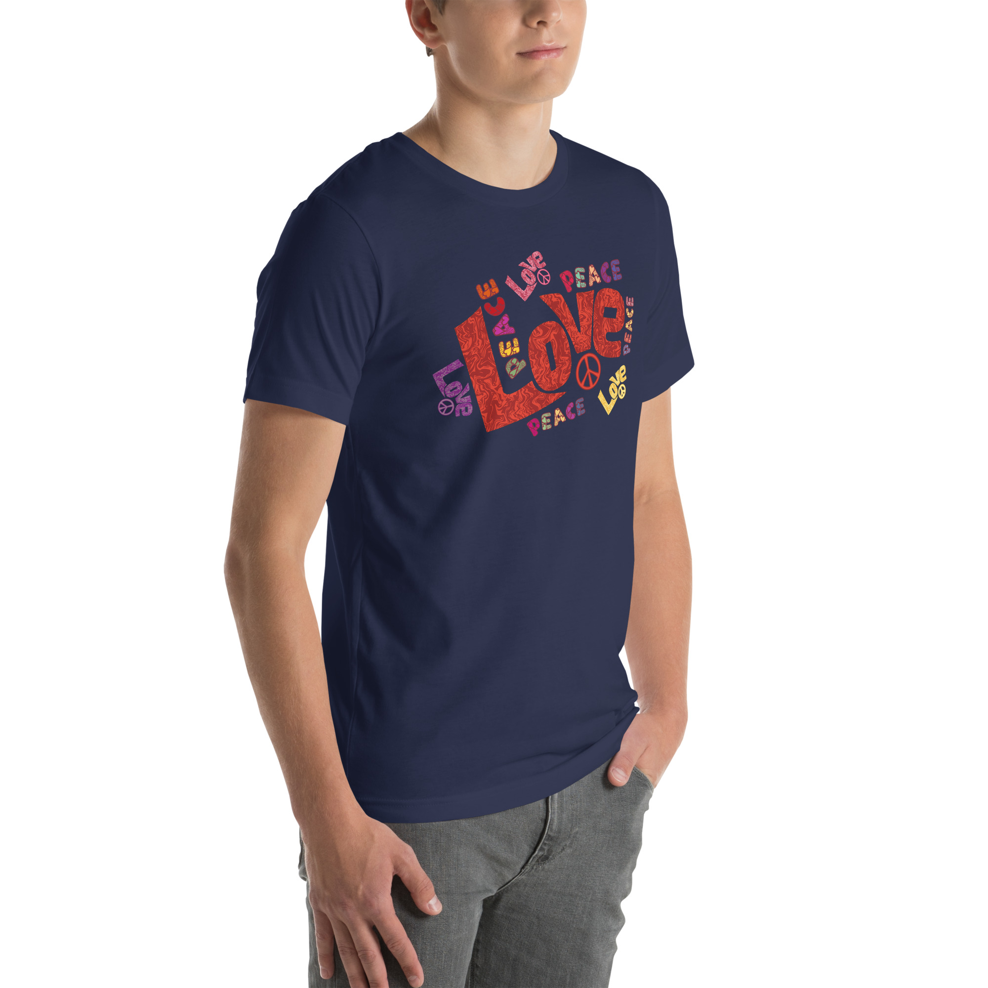 Peace and Love Sign and Art Unisex t-shirt 36 Peace and Love Sign and Art  Unisex t-shirt - Image 36