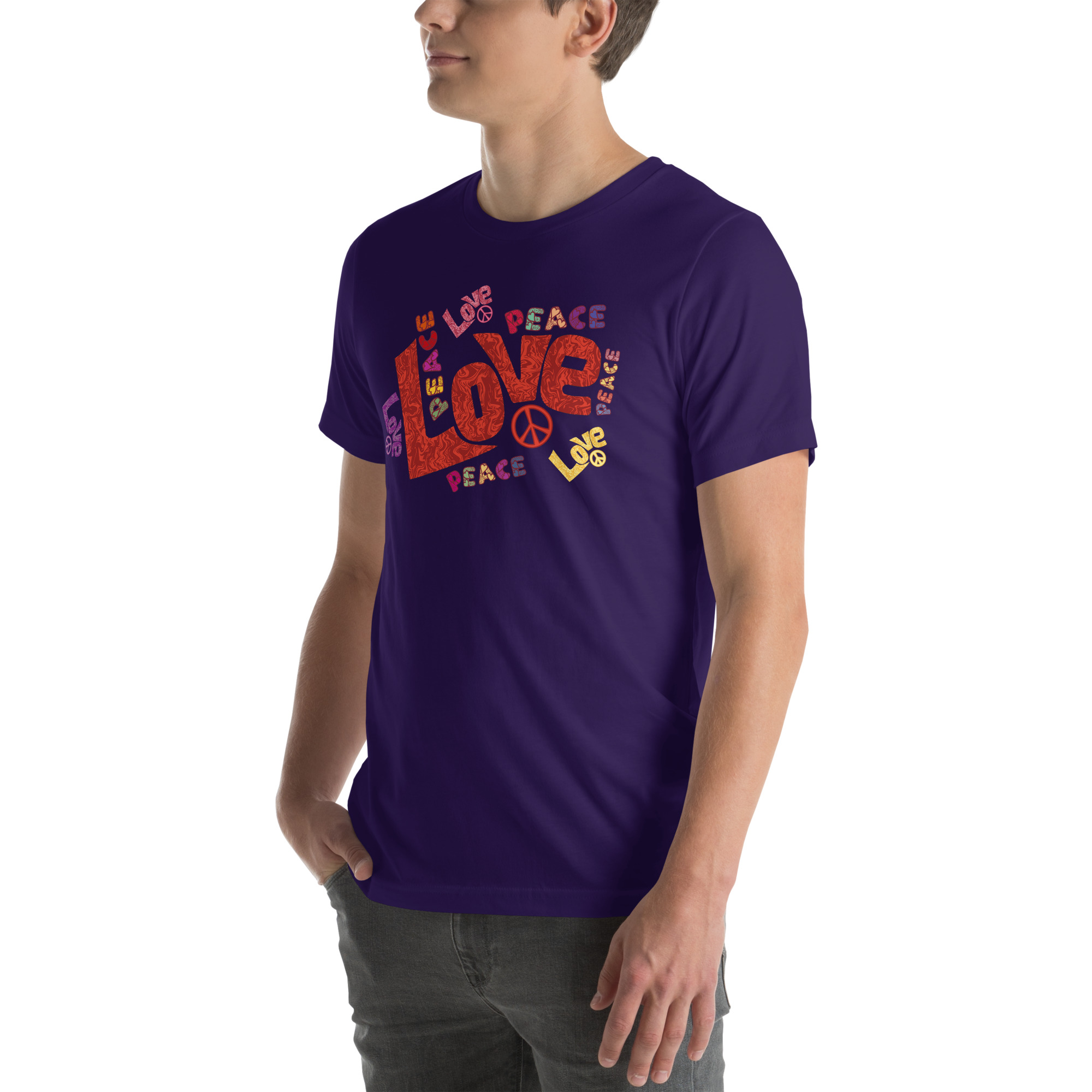 Peace and Love Sign and Art Unisex t-shirt 27 Peace and Love Sign and Art  Unisex t-shirt - Image 27