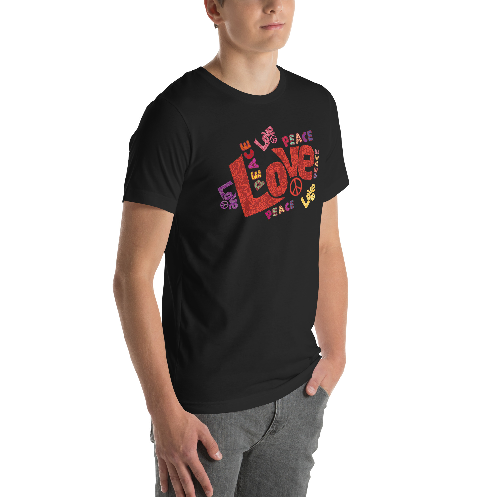 Peace and Love Sign and Art Unisex t-shirt 16 Peace and Love Sign and Art  Unisex t-shirt - Image 16